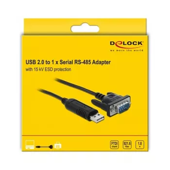 Serial Cable DeLOCK 66283 Black 1.8 m
