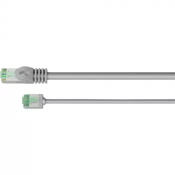 Goobay Ultra-Flexible CAT 8.1 Patch Cable slim U/FTP Grey - extra-short plug 99.9% (74345)