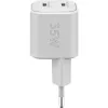 USB-C Dual-Fast Charger Nano, PD, GaN, 35 Watt (White, 2x USB-C, Power Delivery 3.0)