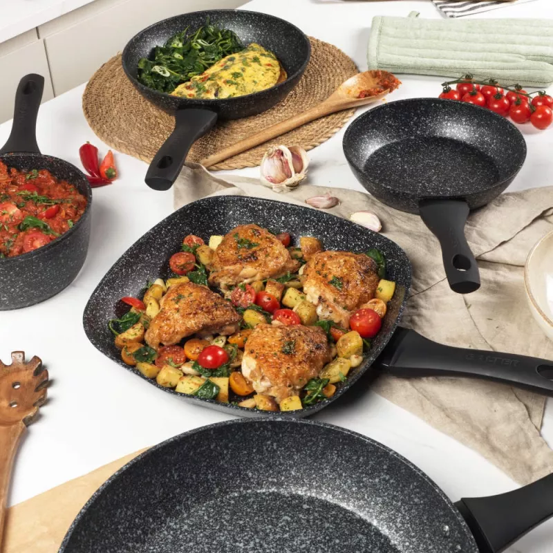 Frying pan set Salter BW06235S1BRMFOB — 3-piece nonstick pans 20/24/28 cm
