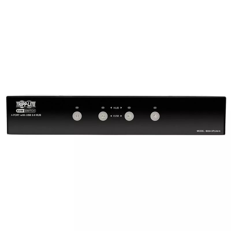 EATON TRIPPLITE 4-Port DisplayPort KVM Switch with Audio Cables and USB 3.0 SuperSpeed Hub (B004-DPUA4-K)