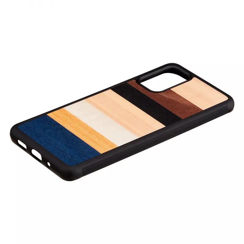 Phone case man and wood Galaxy S20+ black — protective back cover for Samsung Galaxy S20+