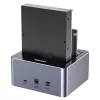 Docking Station Unitek 51642 for 2.5 inch/3.5 inch SATA drives, USB-C 10Gbps, 2-bay, aluminium