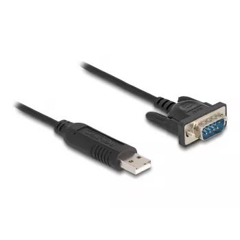 DeLOCK USB 2.0 to serial RS-232 adapter 50 cm FTDI Black
