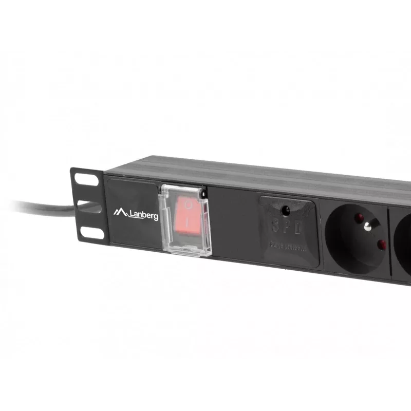 Lanberg PDU-05E-0200-IEC-BK power distribution unit (PDU) 5 AC outlet(s) 1U Black