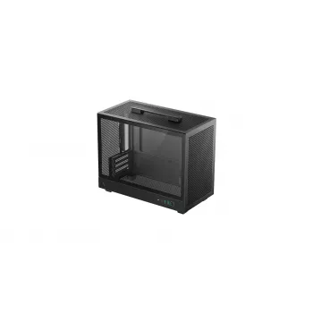 Computer case DeepCool CH160 PLUS Small Form Factor SFF ATX/mATX, tempered glass, USB-C, black