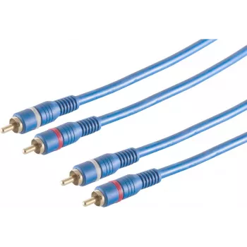 Audio cinch (RCA) cable ShiverPeaks 40605 — 2 connectors, 5 m, blue