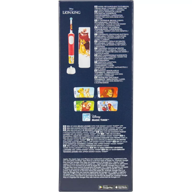 Vitality Pro 103 Kids König der Löwen, Electric Toothbrush Multicolor, With Travel Case