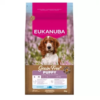 Dry Dog Food EUKANUBA Puppy & Junior Small/Medium Breed Grain-Free Fish, 3 kg