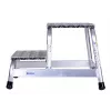 Step stool Krause 805027, aluminium 2 steps, max load 150 kg, 680 mm length, 41 cm height