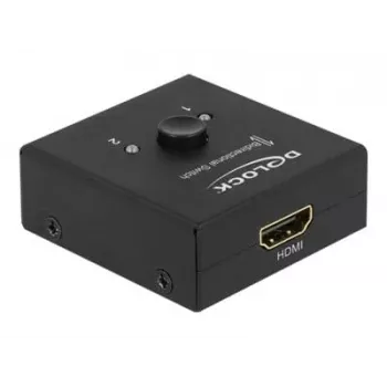 DeLock HDMI 2 - 1 bidirectional 4K 60 Hz compact - Retail Box - Video/Audio-Switch - 2 x HDMI - Desktop (64072)