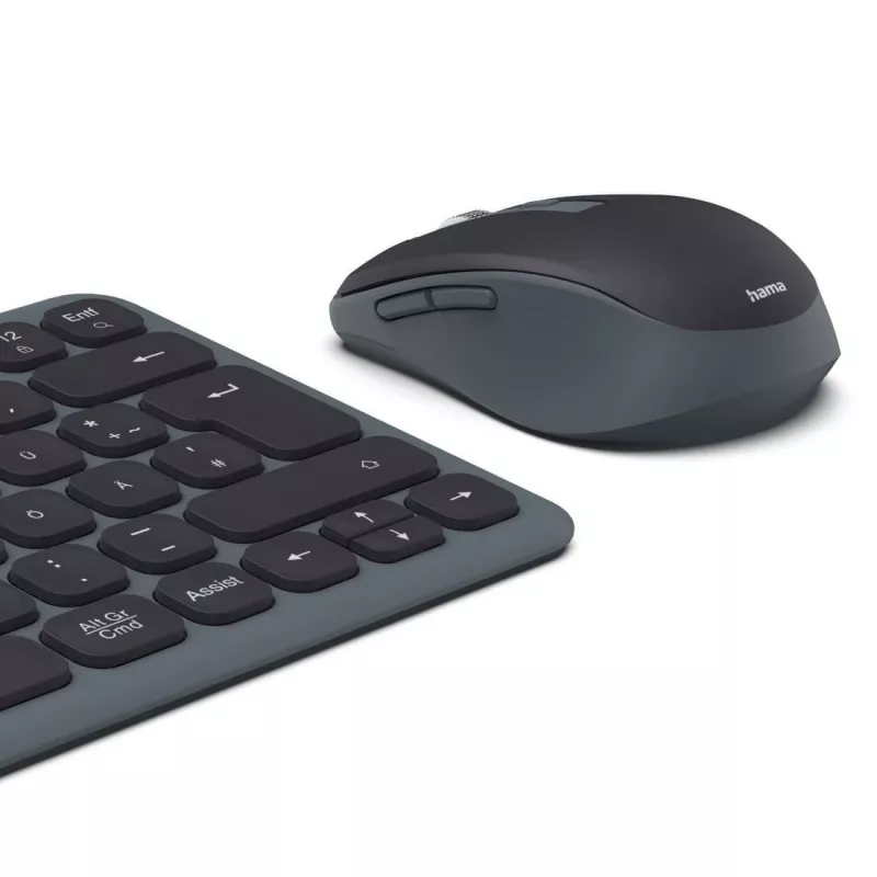 multi device keyboard and mouse set black gre