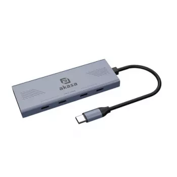 Akasa 4-port USB-C (USB 3.2 Gen 2) multiport hub with USB-C connector Aluminium (anodised) AK-CBCA32