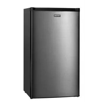 Freestanding refrigerator MPM 112-CJ-16/AA — 82 L total, 69 L fridge, 11 L freezer, grey, 480×500×840 mm, reversible door, E class