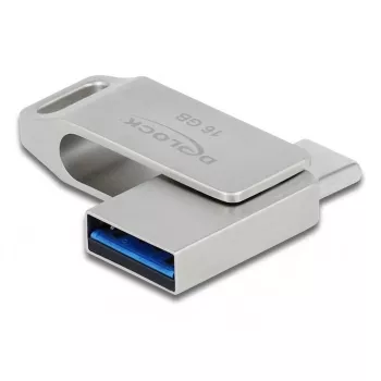 USB Flash Drive DeLOCK 16GB USB-C Type-A Metal Housing