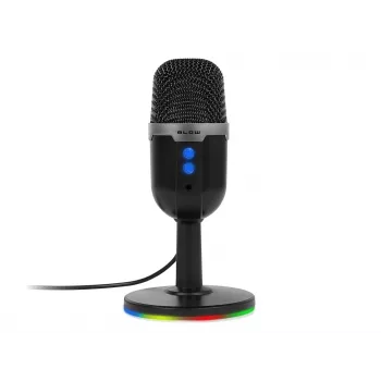 Studio microphone BLOW with LED stand — wired USB 2.0, 20–16000 Hz, sensitivity -50 dB, 237 g