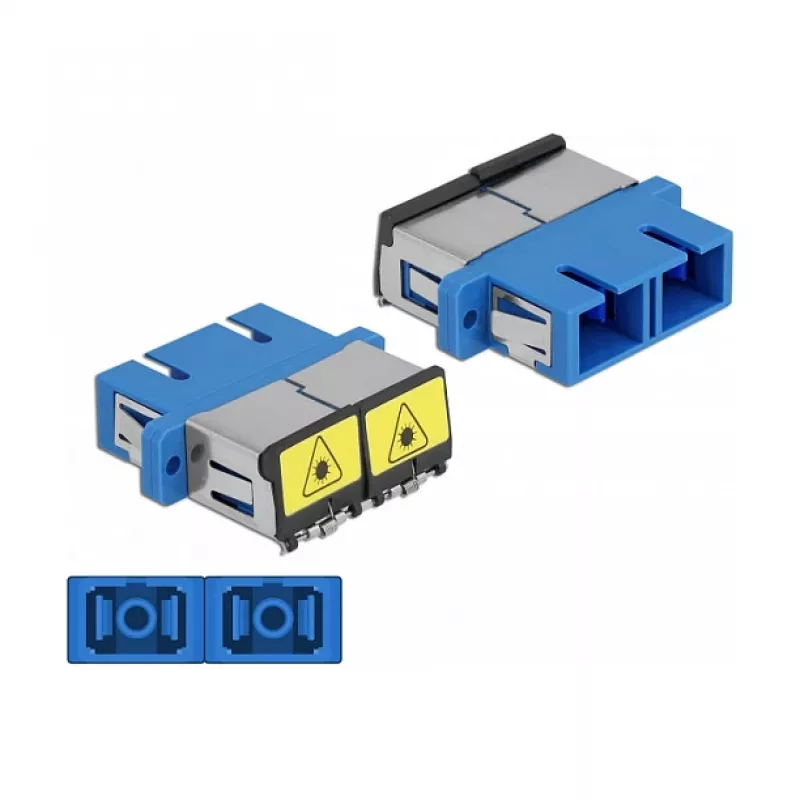 Optical Fiber Coupler DeLOCK 86893 SC Duplex Female to SC Duplex Female Blue