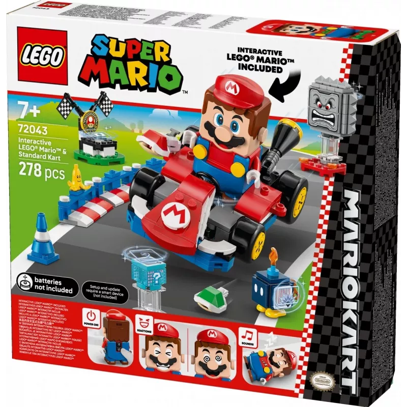 LEGO Construction Toy 72043 Super Mario Interactive Mario Kart with Standard Kart