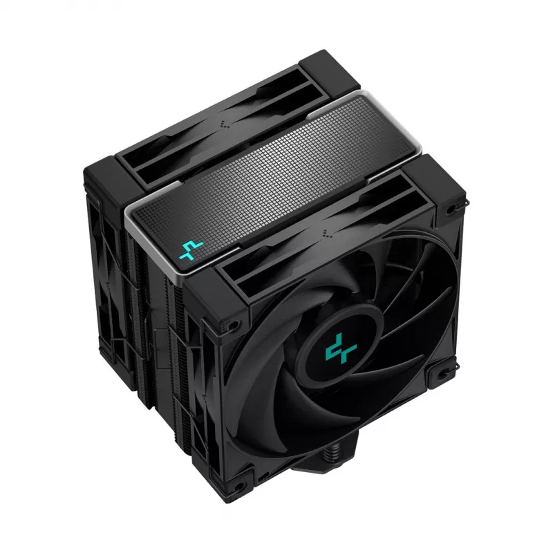 Air cooler DeepCool AK400 ZERO DARK PLUS — 120 mm FDB fan, 4 heat pipes 6 mm, for LGA 1700/AM4/AM5, height 155 mm, black