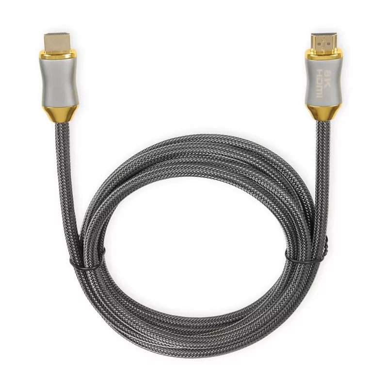 HDMI cable IBOX HD08 2 m, HDMI Type A male–male, HDMI 2.1, silver