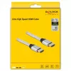 Delock - Ultra High Speed - HDMI-Kabel - HDMI männlich zu HDMI männlich - 50cm - Dreifachisolierung - Silber - hauchvergoldete Kontakte, unterstützt 8
