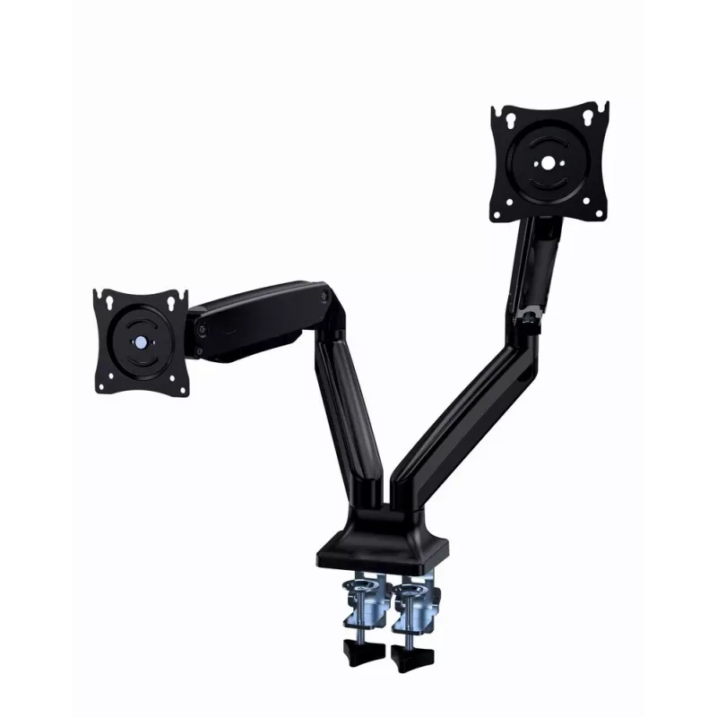Monitor mount stand GEMBIRD MA-DA2-03 for up to 35 inch screens, clamp, VESA 75x75–100x100, 20 kg, black, dual-display
