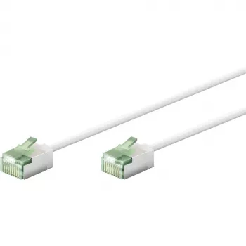 Goobay Ultra-Flexible CAT 8.1 Patch Cable slim U/FTP White - extra-short plug 99.9% (74360)