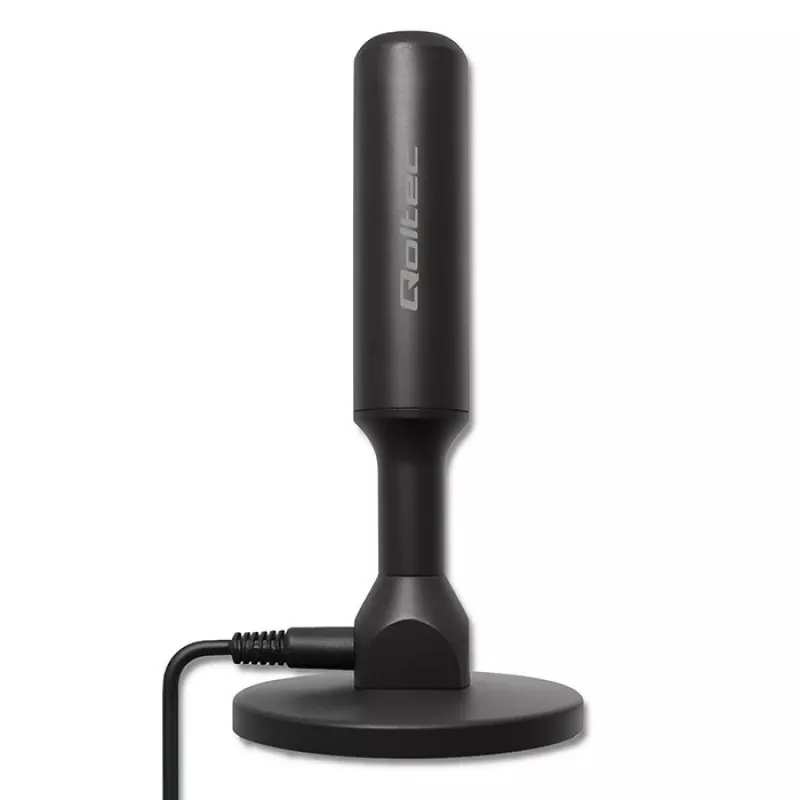 TV antenna QOLTEC DVB-T2 28 dBi with signal amplifier, indoor/outdoor reception