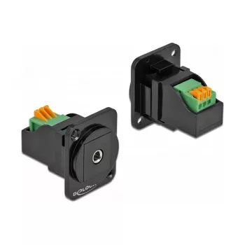D-Type Module 3.5 mm 3 pin stereo jack female to terminal block DeLOCK 86732