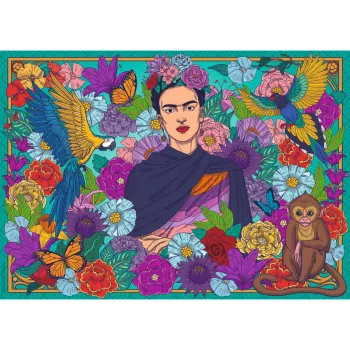 Puzzle - Frida Kahlo's Paradies: Papageien, Affen 1000 Pieces