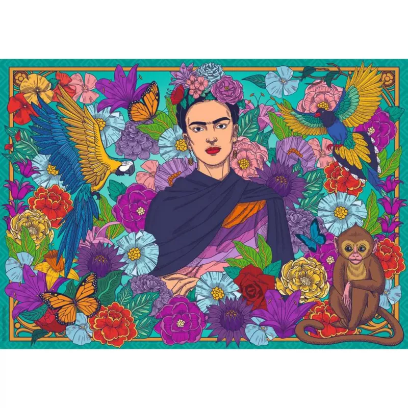 Puzzle - Frida Kahlo's Paradies: Papageien, Affen 1000 Pieces