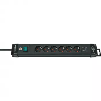 Brennenstuhl 1951160602 Extension Cable 3 m 6 AC-Outputs Indoor Black (1951160602)