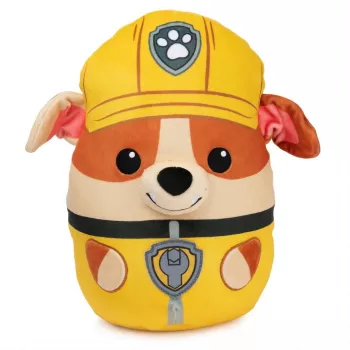 PAW Patrol Rubble Squish Plush, Official Toy from the Hit Cartoon, Squishy Stuffed Animal for Ages 1 and Up, 12”