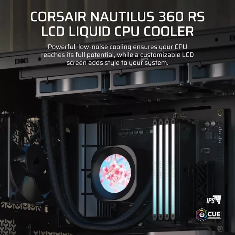 All-in-one liquid cooler Corsair Nautilus 360 RS 12 cm 2100 RPM Black