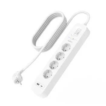 Surge Protector Belkin SRB001VF2M-V2 — 4 outlets, USB-C and USB-A ports, 2 m cable