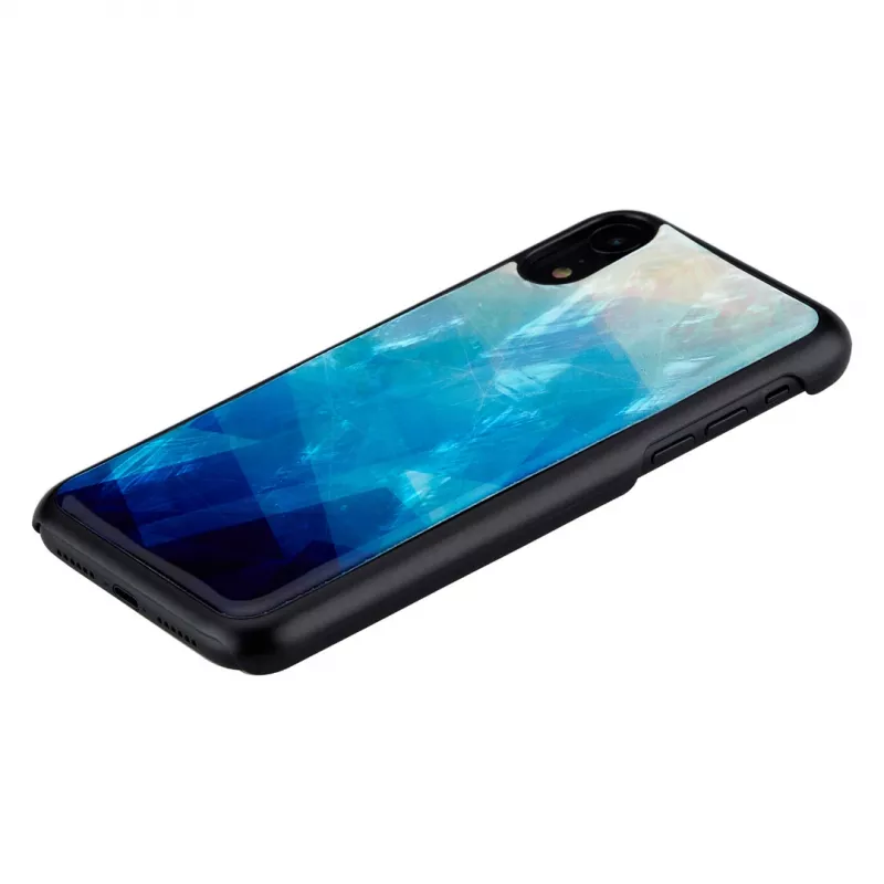 Smartphone case iKins for iPhone XR — blue lake outer, black inner