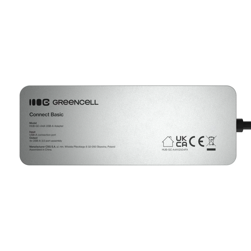 USB hub Green Cell HUB-GC-A4A — 4-port USB-A 3.0 hub
