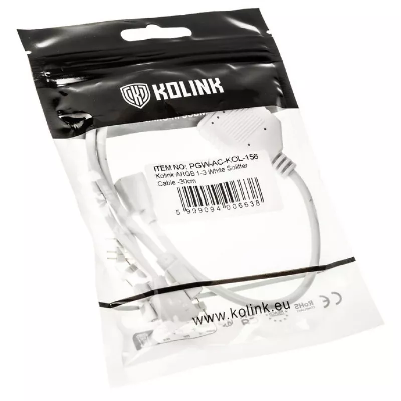 Splitter Cable Kolink ARGB 1-to-3 PGW-AC-KOL-156 30cm White