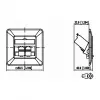 METZ CONNECT BTR E-DAT Module 8/8(8) UP - Connection Socket, Flush-Mount - RJ-45 X 2 - Pure White, RAL 9010 (1309121002-E)