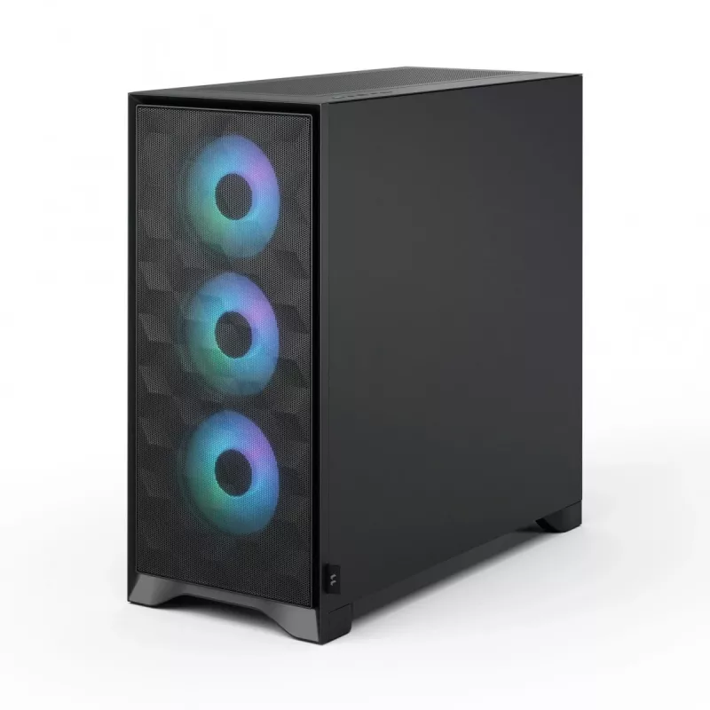PC Case Fractal Design Pop 2 Air Black TG RGB Midi Tower — ATX/Micro‑ATX/Mini‑ITX, 3x120mm front, 1x120mm rear, 2.5 inch+3.5 inch bays