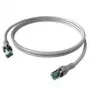 Sacon EasyLan DualBoot PushPull - Patch-Cable - RJ-45 (M) to RJ-45 (M) - 1 m - STP - CAT 6a - IEEE 802.5/IEEE 802.3 - Moulded - Grey (CPP1OAAAAA0010)