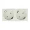 Wall socket outlet DELOCK 81325 CEE 7/3, 250 V, 16 A, white, ABS, 45×90×40 mm (5 pcs)