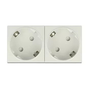 Wall socket outlet DELOCK 81325 CEE 7/3, 250 V, 16 A, white, ABS, 45×90×40 mm (5 pcs)