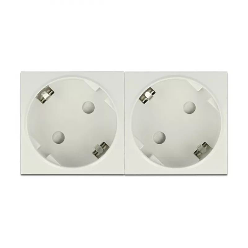 Wall socket outlet DELOCK 81325 CEE 7/3, 250 V, 16 A, white, ABS, 45×90×40 mm (5 pcs)