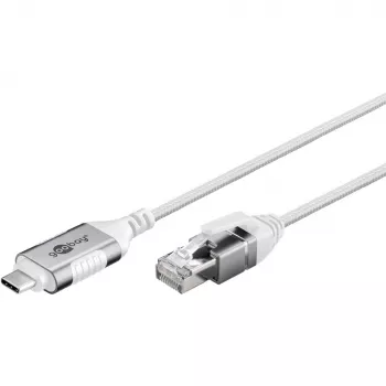 Goobay Ethernet-Cable USB-C 3.1 to RJ45 Slim 1 m - connects router, modem or (74385)