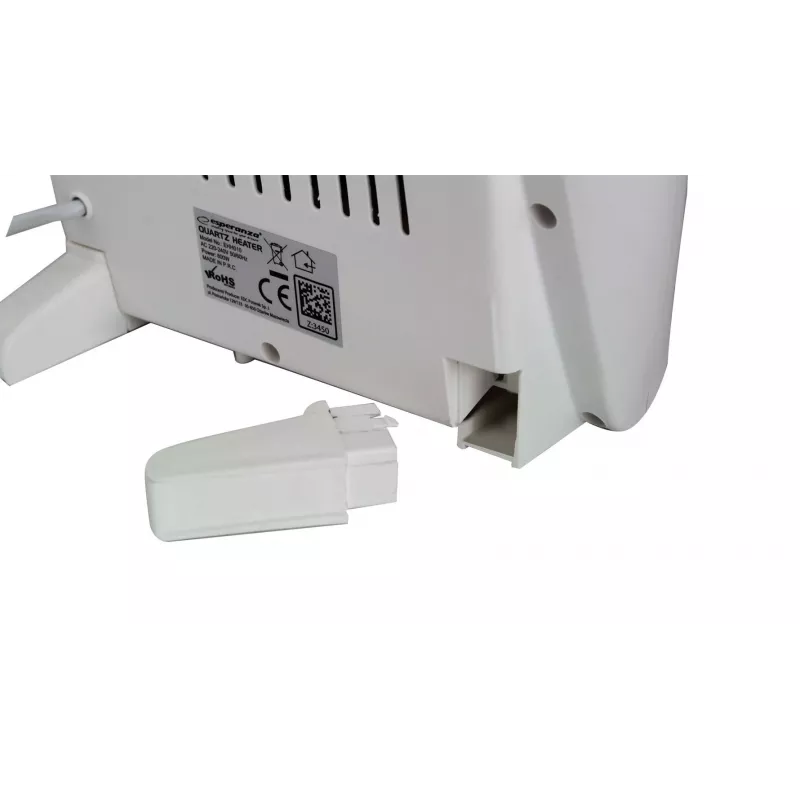 Quartz electric space heater ESPERANZA EHH010 400W/800W, white, 1.2 m cord, buttons, adjustable thermostat