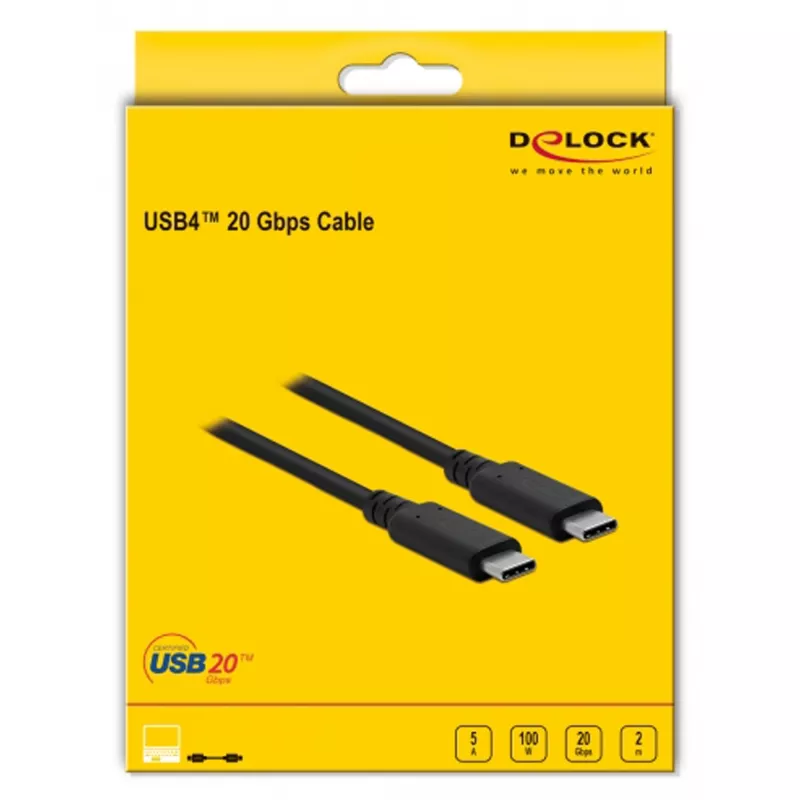 USB Cable DeLOCK USB4 20 Gbps 2m