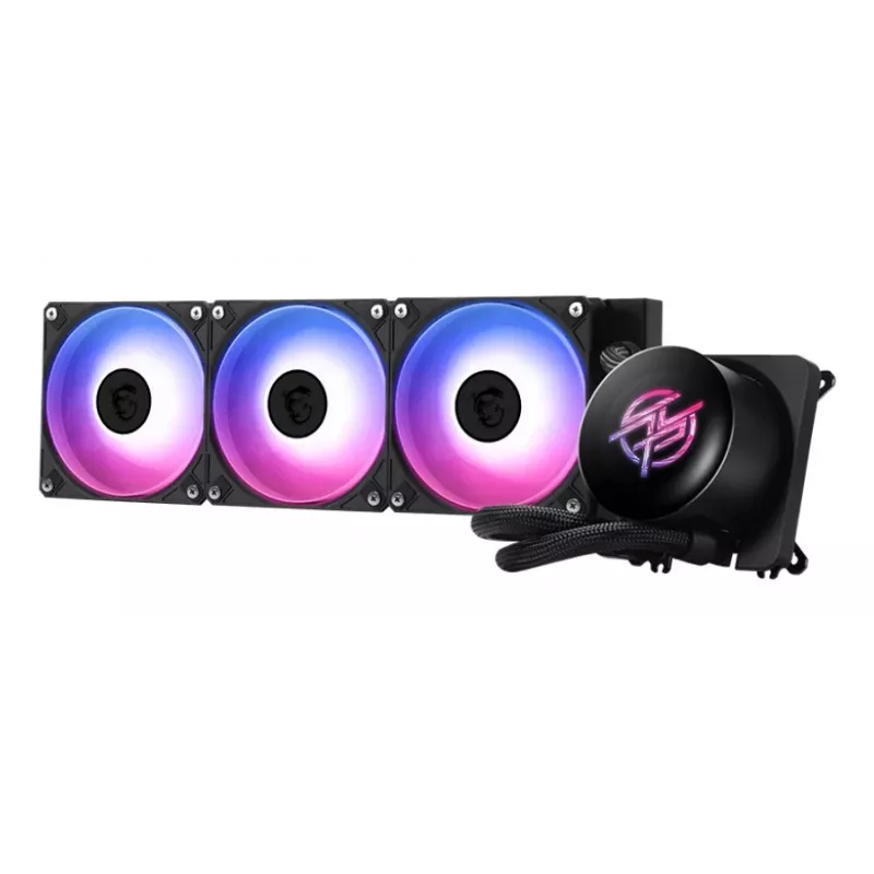All-in-one liquid cooler MSI MPG CORELIQUID P13 — 120 mm fans, 3-fan radiator, LGA 1851 support, black