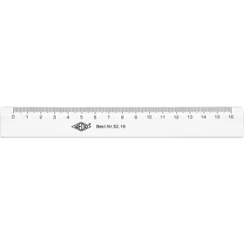 Ruler WEDO 52 16 160 mm Plastic Transparent