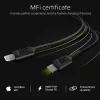 Lightning to USB‑C cable Green Cell KABGC07, 1 m, black, Lightning (male) to USB‑C (male), 480 Mbps